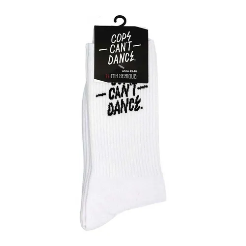 Mr Serious Cops can’t dance socks white
