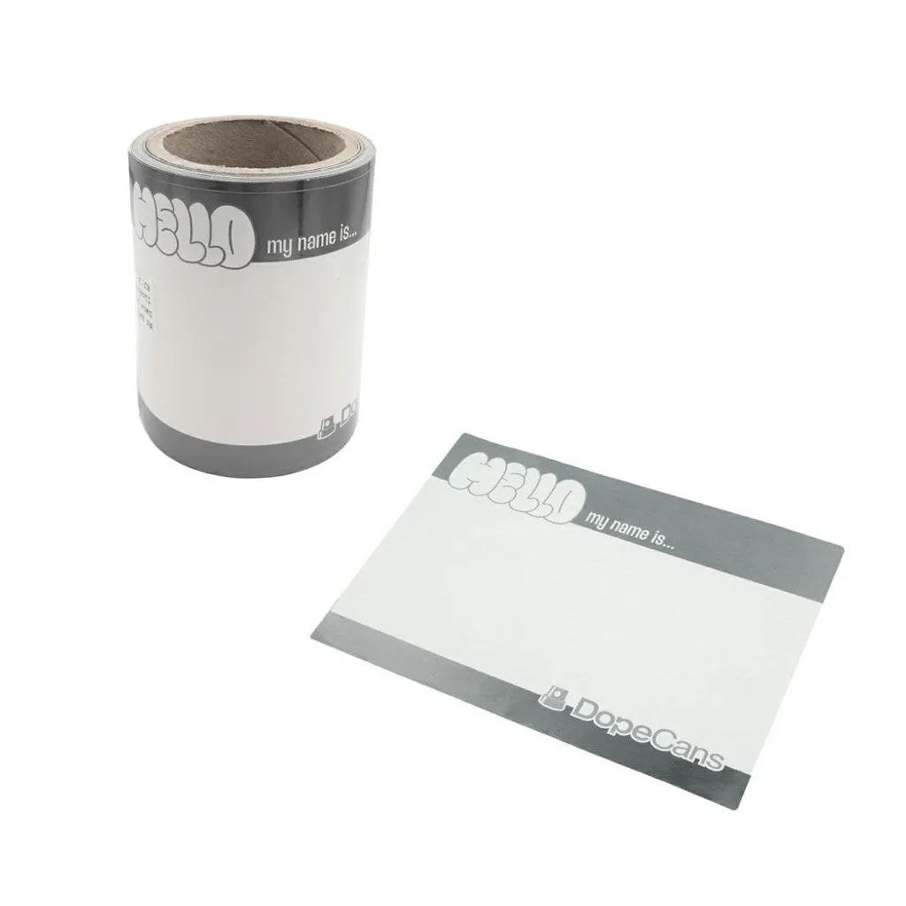 Hello My Name Is - Silver Metallic - 100-pcs - Dope Cans