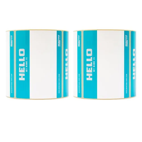 Hello My Name Is - Stickers - Light Blue - 500-pcs - Montana Cans
