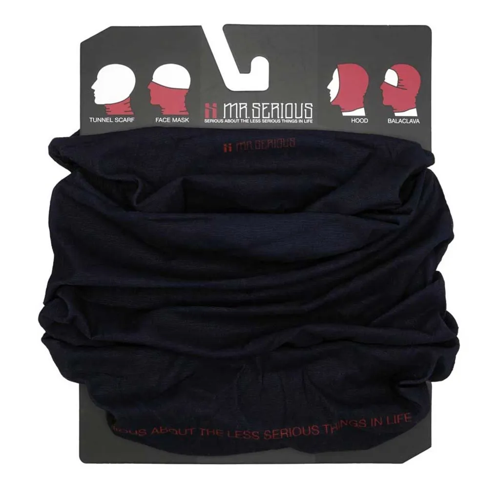 Mr. Serious Black tunnel scarf